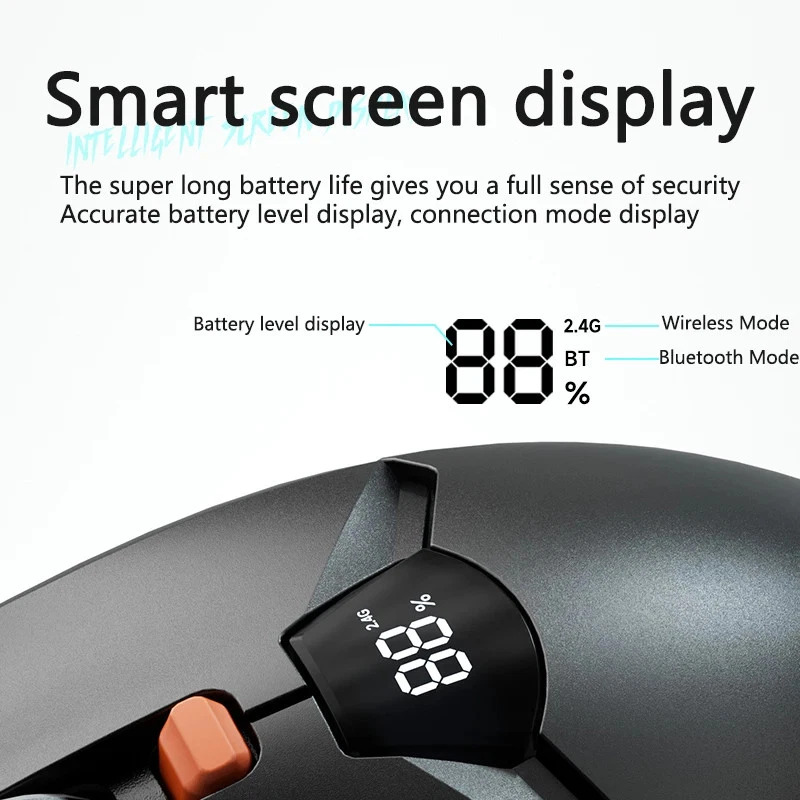 Bluetooth Wireless Mouse Smart Screen Battery Level Display Silent Office Mouse - Image 4 of 4