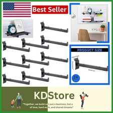 24 Pack 12 Inch Heavy Duty Slatwall Shelf Brackets Storage Hooks Display Hangers