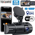 TOGUARD WIFI Dual Dash Cam 4K + 1080P Cabin GPS Car Dashboard Recorder Camera