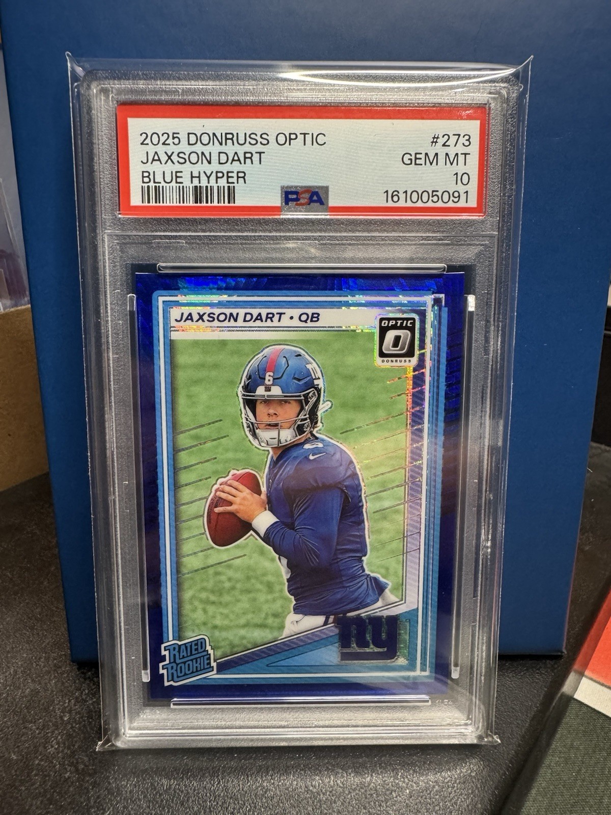 Jaxson Dart Panini Donruss Optic #273 Blue Hyper