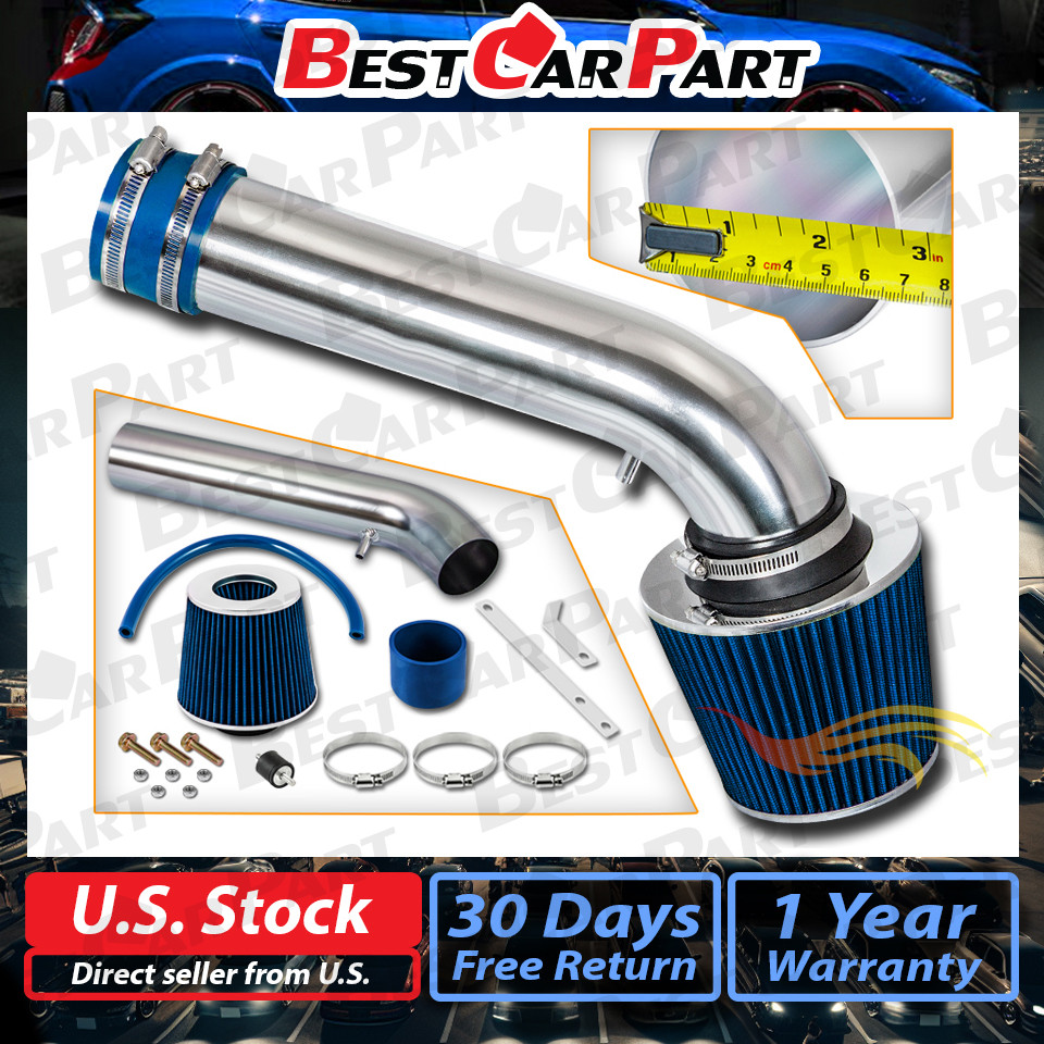 BCP BLUE 05-10 Magnum/Charger/300 2.7L V6 Short Ram Air Intake System + Filter