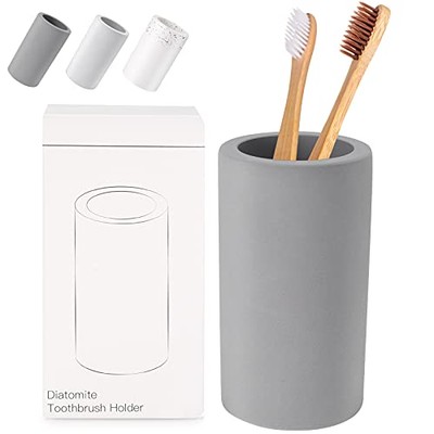 Organic Diatomite Toothbrush Holder, BOJDOPIE Water Absorption Quick Drying