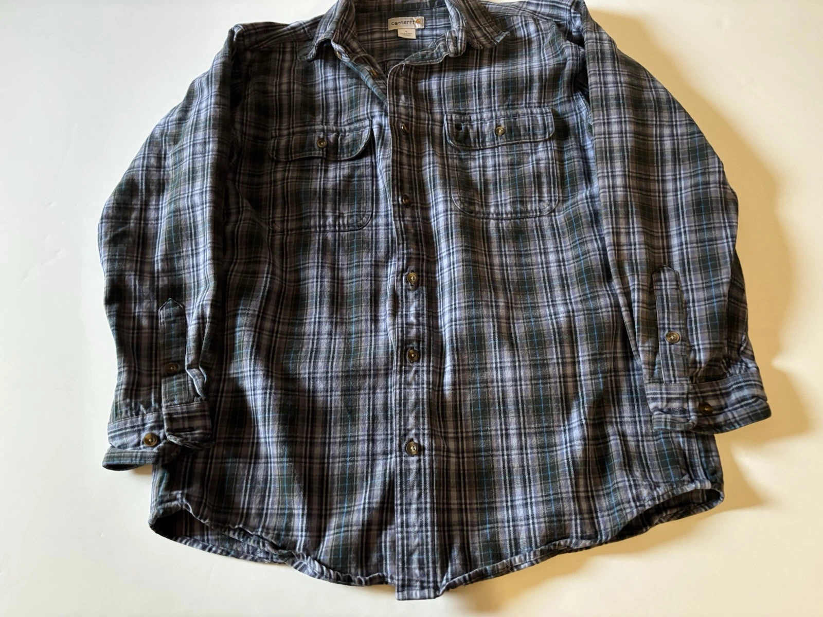 Carhartt Men's Long Sleeve Button-Up Flannel Shirt