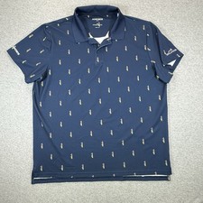 Bonobos Polo Shirt Mens XL Navy Golf Bags Standard Fit Slit Golf Performance