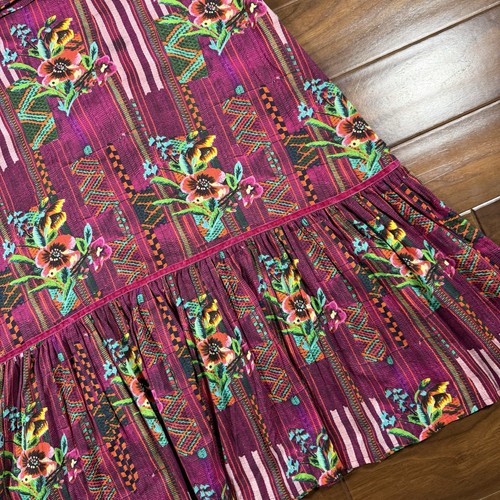 Ro’s Garden Women's Size XS Flirty Tie Belt Midi Dress Campeche Purple Floral - Picture 10 of 12