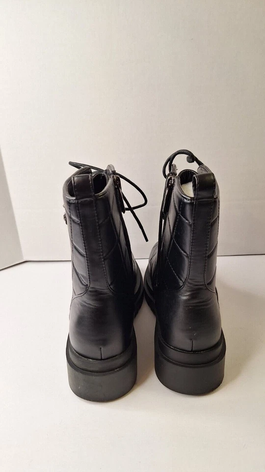 Botas de Combate CAPE ROBBIN Acolchadas con Cordones Para Mujer 10 Motociclista Grunge Gótico Punk Foto 4 de 4