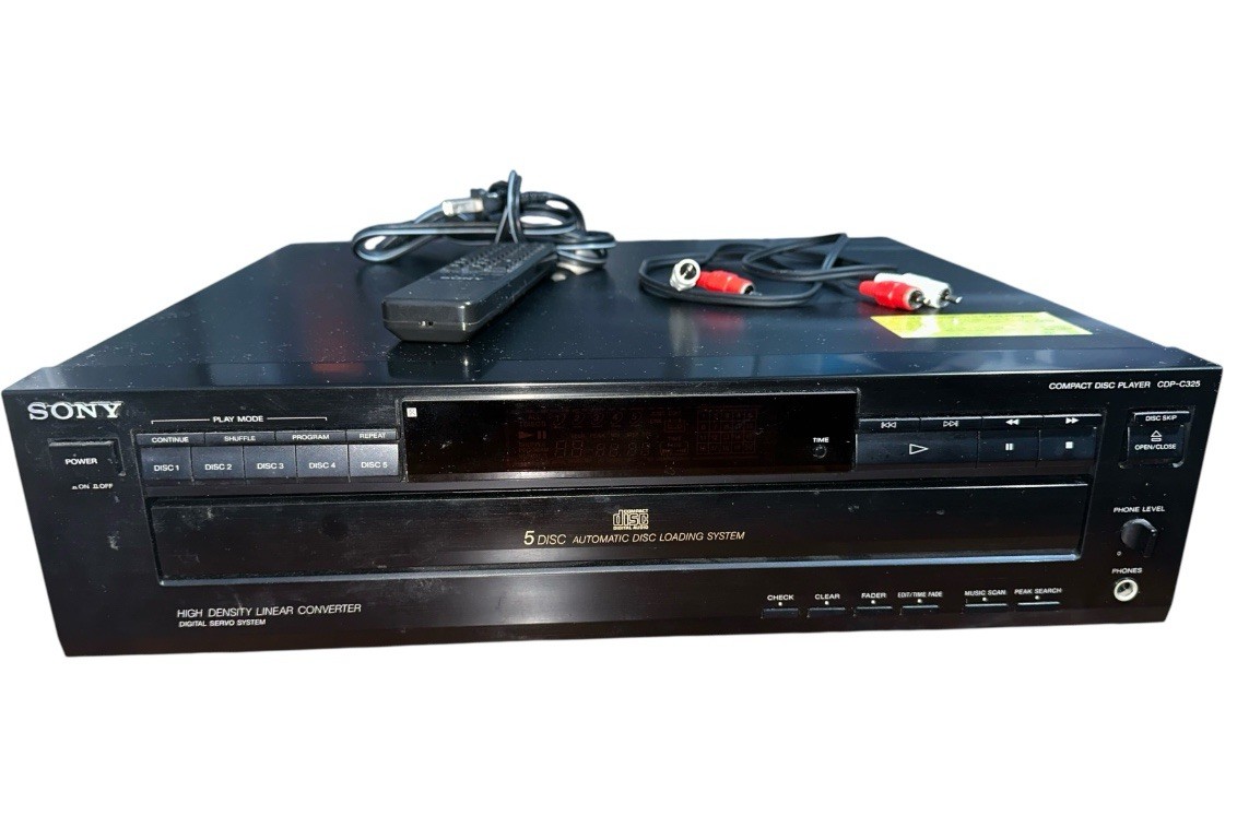 VINTAGE Sony CDP-C325 Home Stereo 5-Disc CD Changer/Player w