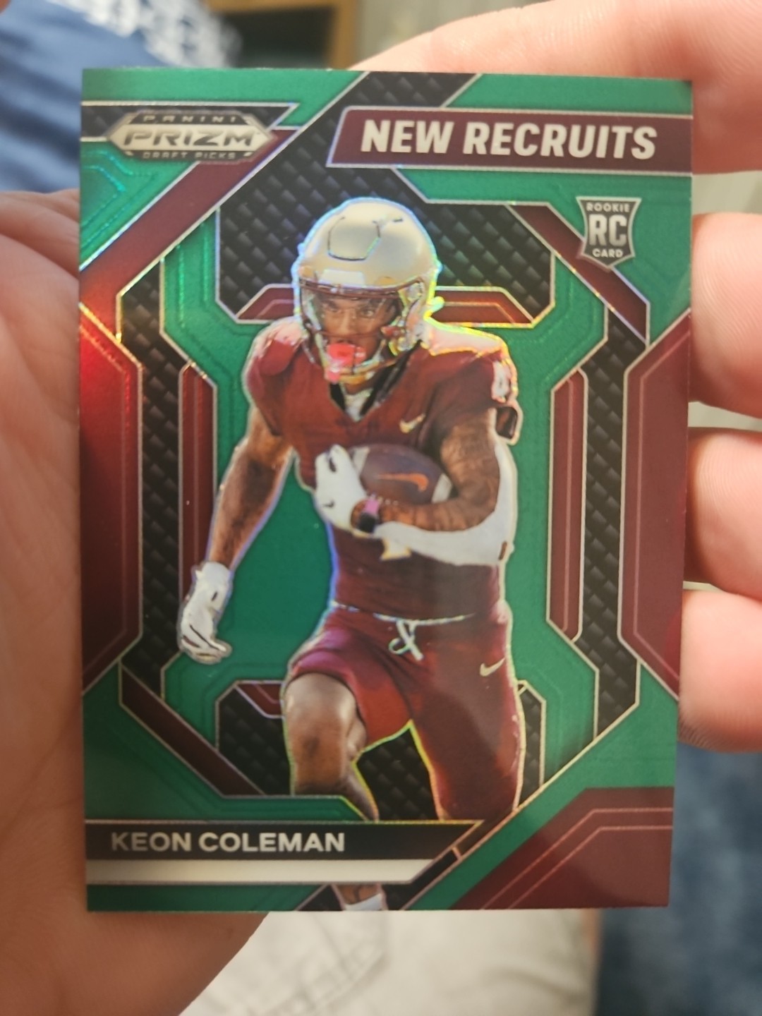 2024 Panini Prizm Draft Picks #NR-KCN Keon Coleman New Recruits Green