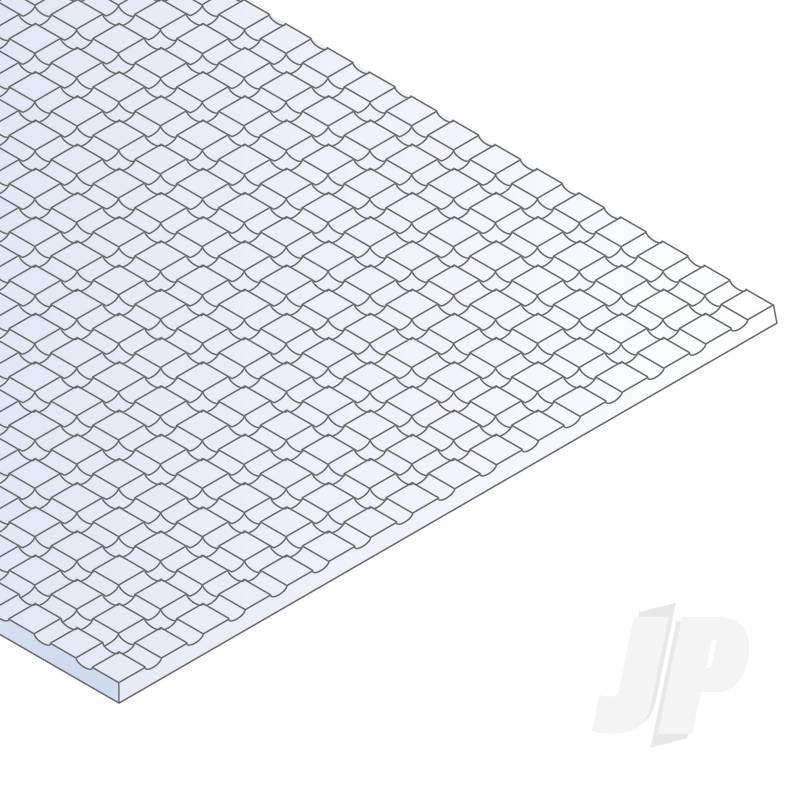 Evergreen 6x12in (15x30cm) Sidewalk Plastic Sheet .040in (1.0mm) Thick 3/16x3...