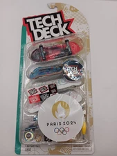 Paris Olympics 2024 Tech Deck 4-Pack Red 1 Set Finger Boards Sealed Spinmaster