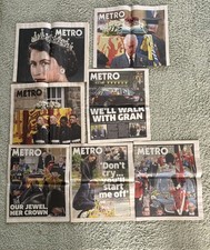 THE METRO UK NEWSPAPER QUEEN ELIZABETH II Death 7 consecutive days. 