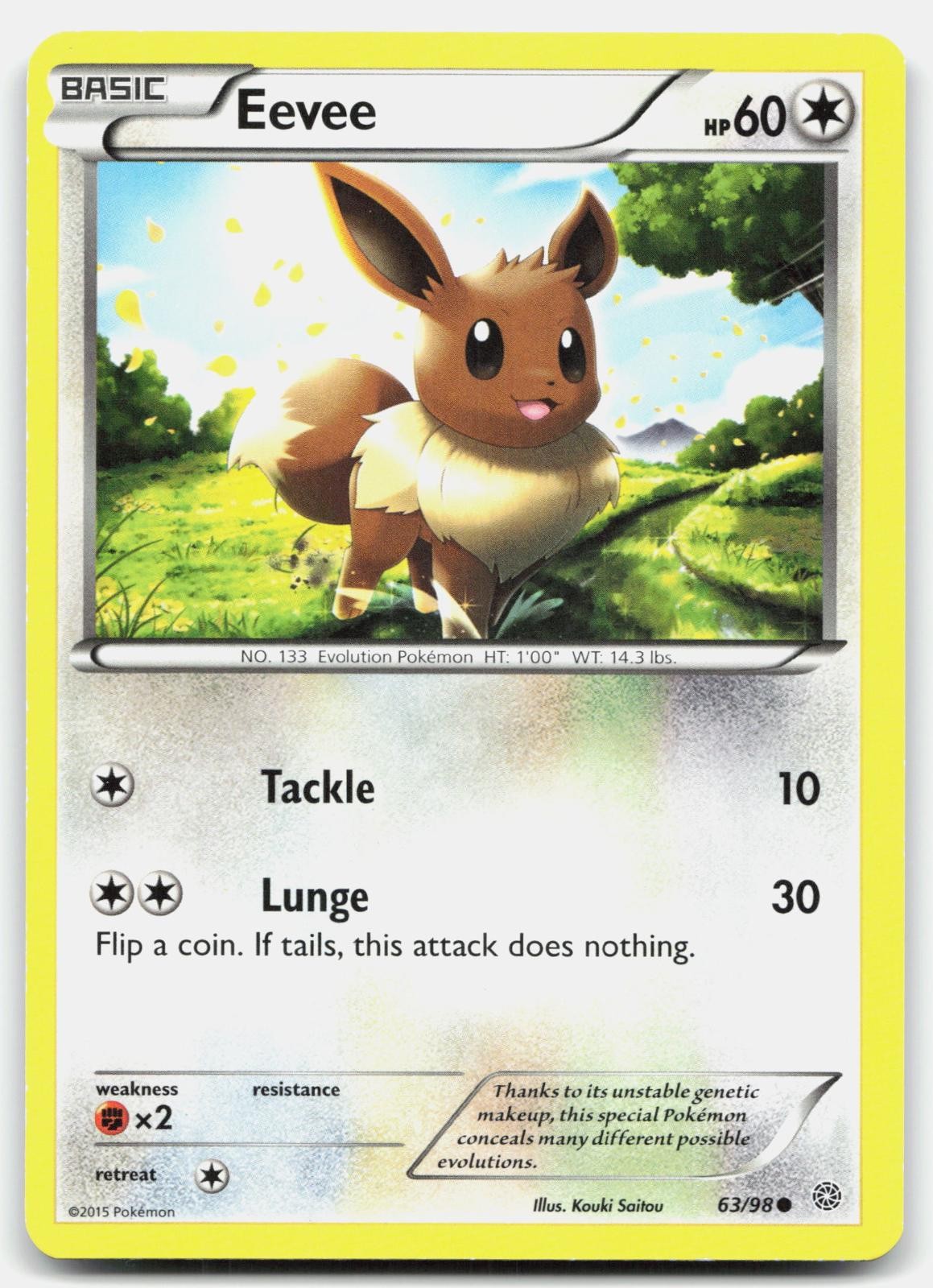 EEVEE 63/98 Common Ancient Origins Pokemon Lightly Played