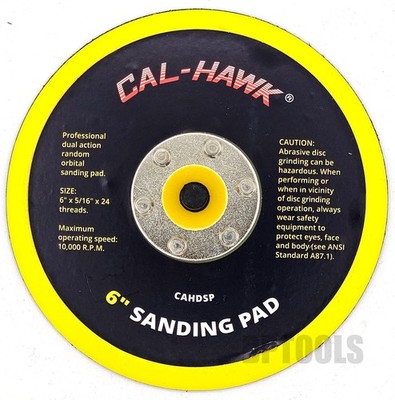 6'' Sanding Pad Dual Action Random Orbital 10,000RPM Backing Attachment Sand Pad
