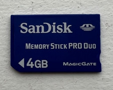Sandisk 4Gb Memory Stick Pro Duo Magic Gate Memory card - BLUE
