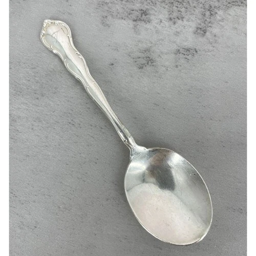 Wallace Sterling Vintage Small Silver Spoon Monogram "T" Baby Toddler Spoon