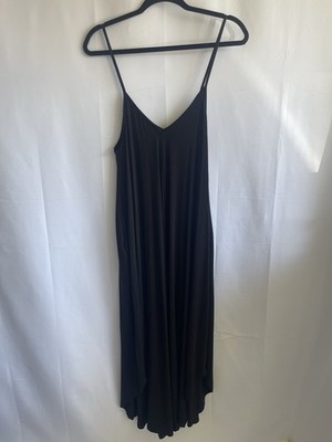 Final Touch Women's Black V-Neck Wide-Leg Jumpsuit Spaghetti Strap Size S