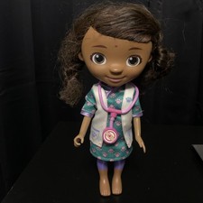 Just Play Doc McStuffins Talking Doll Doctor White Coat w Stethoscope 12"