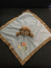 Carter's Monkey Lovey Baby Blanket Just One You I Heart Hugs Love 28 