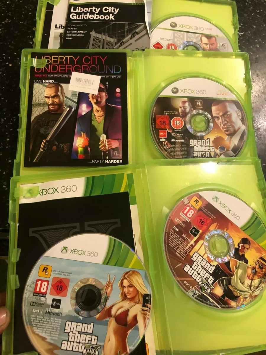 GTA Grand Theft Auto Liberty City Xbox 360 Video GAME Manual guidebook NO  GAME