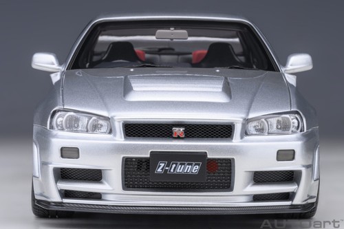 NISSAN NISMO R34 GT-R Z-TUNE RHD SILVER 1:18 SCALE BY AUTOART 77461 - Picture 6 of 18