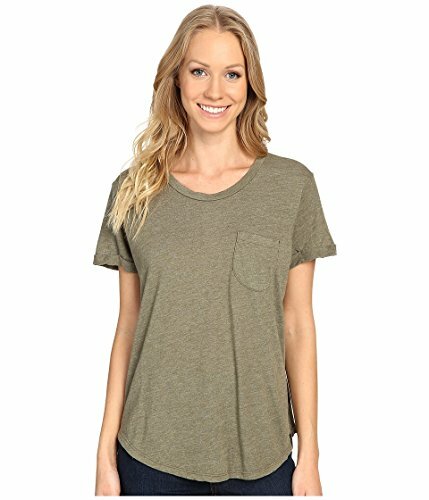 Camiseta de bolsillo estándar para mujer United By Blue, gris u oliva, XS - Imagen 1 de 8