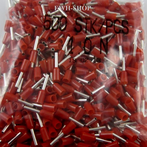 Wire end sleeves 1.00sqmm insulated wire end sleeve red new original