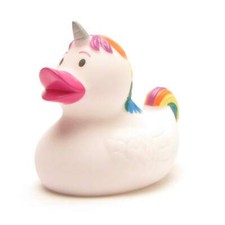 Badeend Eenhoorn wit met roze snavel Badeendje