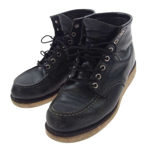 RED WING #17 boots 8179 6 MOC 6 inch mock 7 hole boots black US7 - 第 1/9 張圖片