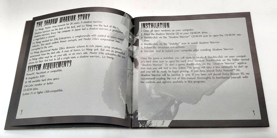 Lo Wang Is Shadow Warrior CD-ROM and Instruction Manual Booklet for Mac - Image 4 of 4