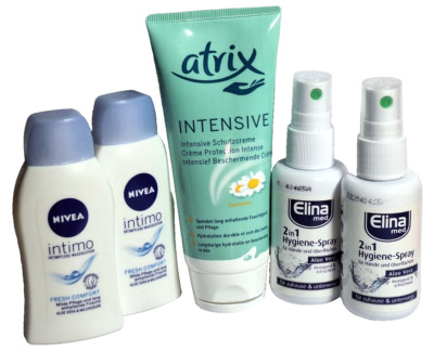 ATRIX NIVEA Elina SET 2x Hygiene-Spray 2x Intim-Pflege 1x intensive Schutzcreme