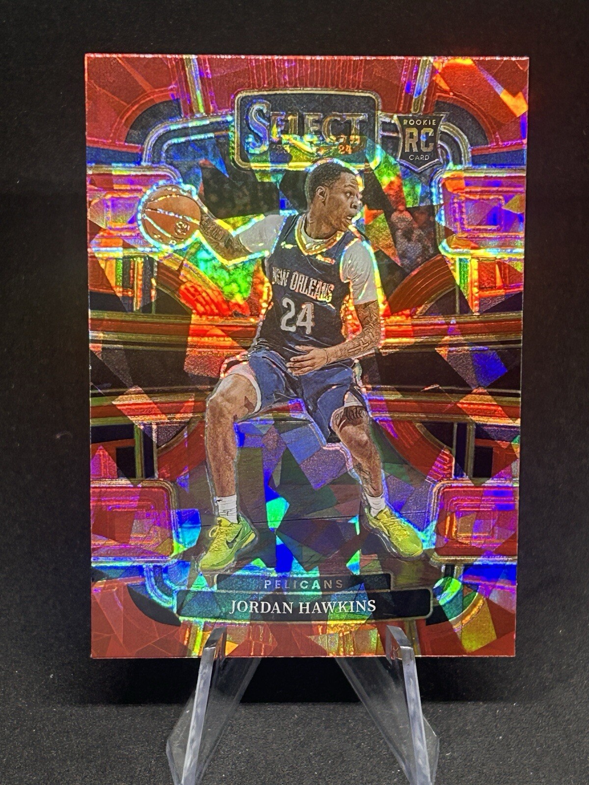 2023-24 Panini Select Jordan Hawkins Concourse RC Rookie Red Ice #72 Pelicans