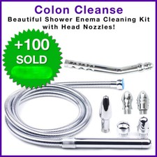 Shower Cleansing Kit Vaginal Anal Enema Colon Douche Enema System Colonic Metal