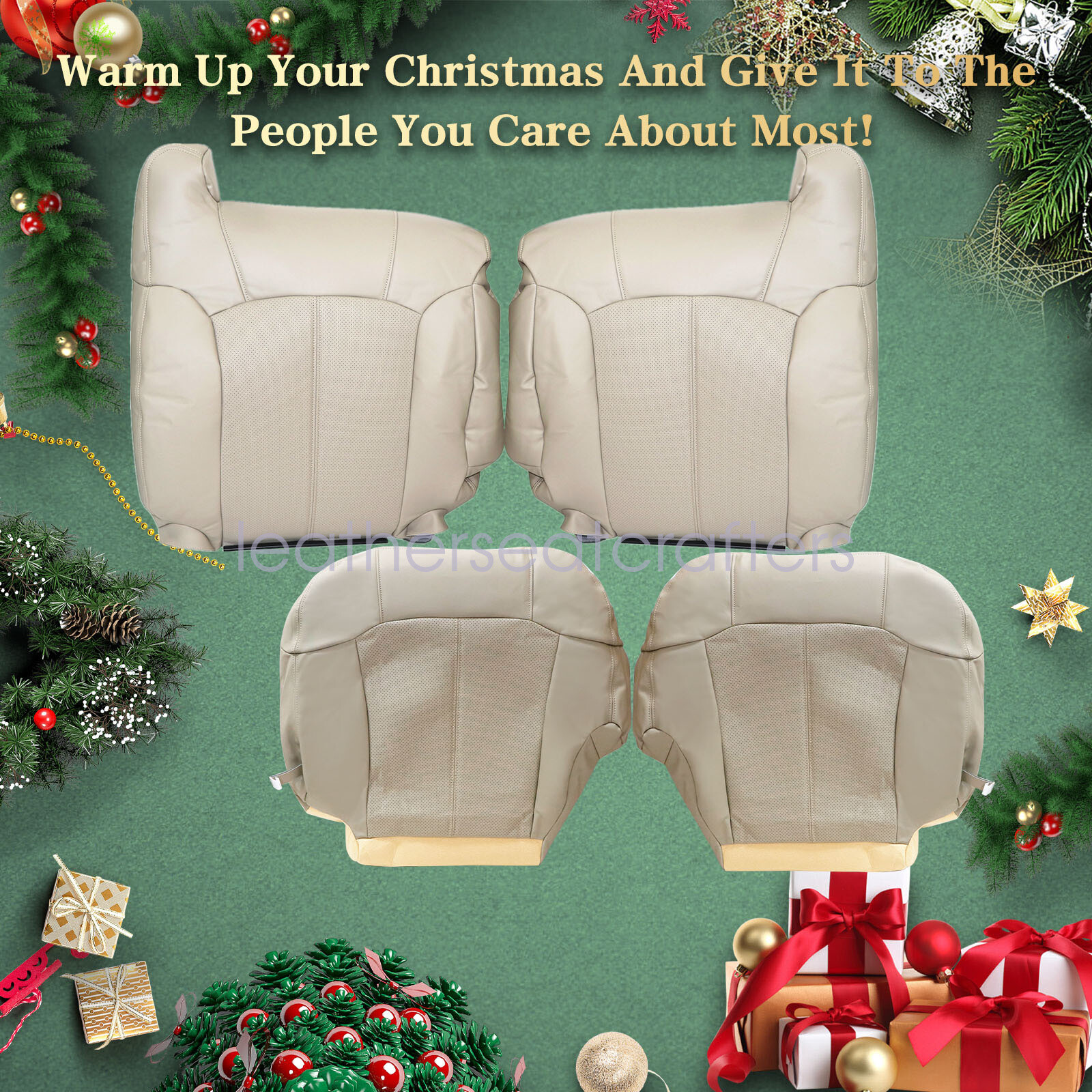 4-Piece Seat Cover Set for 2002 Cadillac Escalade Front Seats