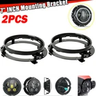 Pair 7inch LED Headlight Mounting Bracket Round Ring for Jeep Wrangler JK Harley