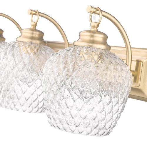 Golden Lighting Adeline 26.25 in. 3-Light Modern Brushed Gold Vanity Light - Picture 4 of 6