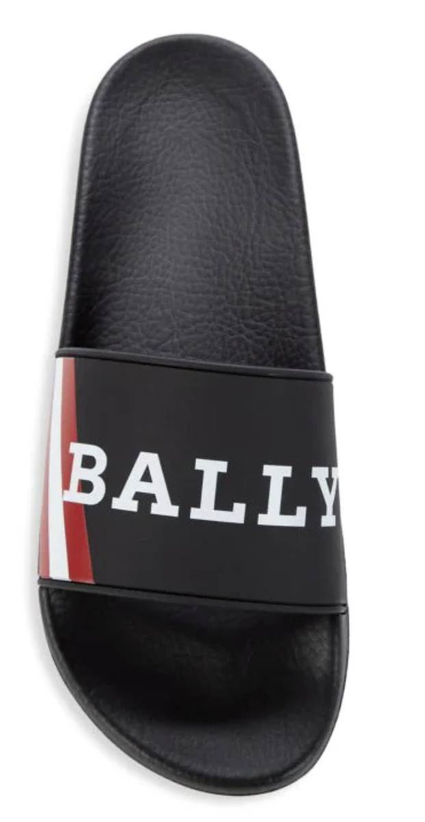 NIB $195 Bally Men\'s Slide Rubber Black Simon Logo Sandals 11 US 6234034 Bally Mens Simon Black Rubber Sandals US 8 | Mercari main image 3