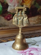 ANCIENNE CLOCHE DE SERVICE TABLE EN BRONZE 
