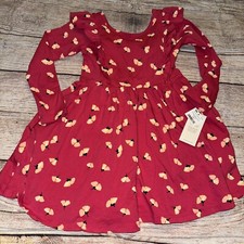 Tea Collection Girls Size 4 Ruffled Shoulder Ballet Dress Pink NEW