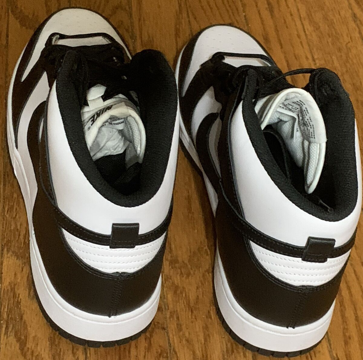 Nike NEW Dunk High Panda White Black Lace Up Sneakers Hi-Top Nike NEW Dunk High Panda White Black Lace Up Sneakers Hi-Top