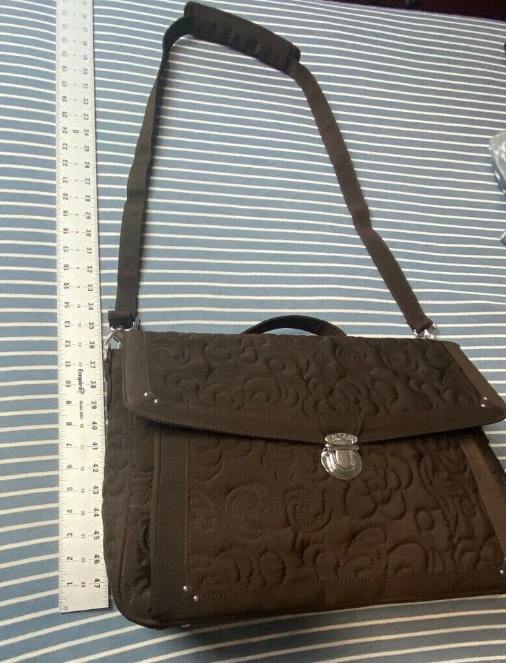 Vera Bradley Attache Maletín Mensajero Mujer en Marrón Patrón Microfibra Foto 3 de 4