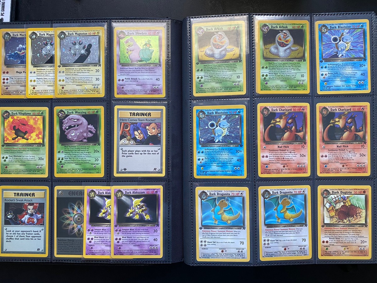Pokémon Complete 1st Edition & Base Team Rocket Sets - Dark