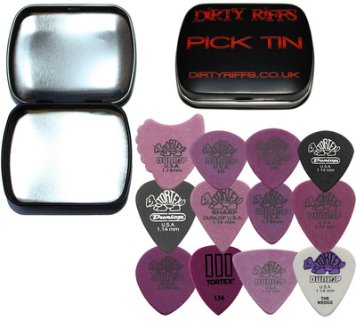 Dunlop Tortex Variety Pack - 24 x 1,14 mm Gitarren-Plektren/Gitarrenplektren in einer Plektren-Dose
