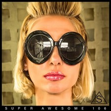 Womens Oversized Large Exaggerated Retro Round Oval Thick Plastic Sunglasses