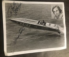 Vintage Ft Lauderdale Florida Speed Boat Racer Lance Taines 95 SIGNED photo 8x10