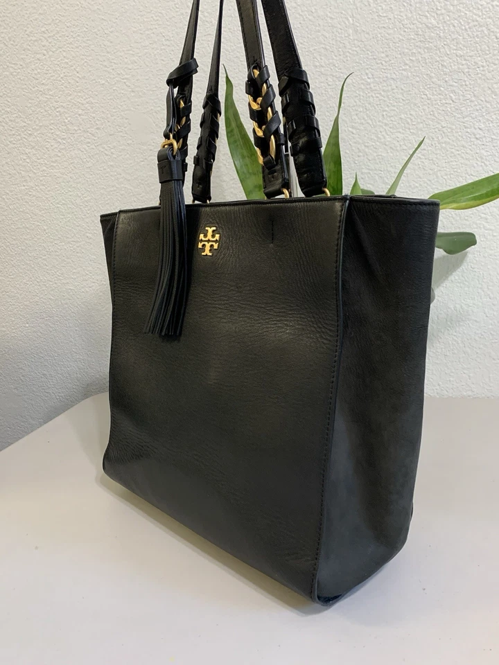 Bolso de Mano Tory Burch Brooke Cuero y Gamuza (en Excelente Estado) 13 X12 pulgadas Foto 3 de 4