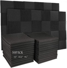 Paquete de 50 paneles acústicos espuma de estudio insonorizada para paredes paneles absorbentes de sonido