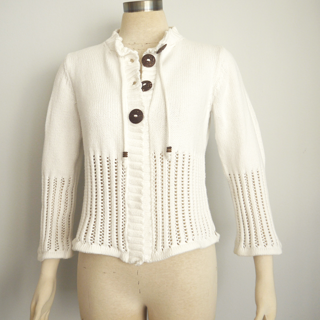 white cardigan sweater with buttons