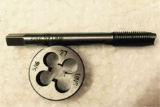 New1pc HSS Machine 5/16-27 UNS Plug Tap and 1pc 5/16-27 UNS Die Threading Tool
