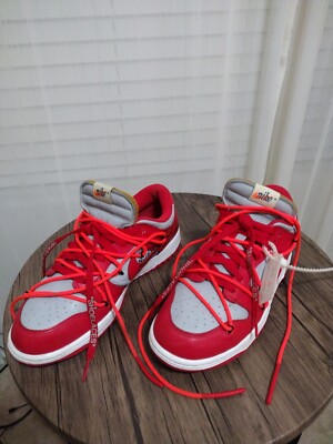 Nike Dunk Low x OFF-WHITE University Red- Men Size 8.5