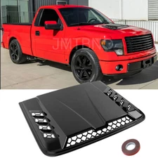 For Ford F-150 F-250 F-350Air Flow Intake Bonnet Scoop Hood Cover Vent Kit Matte